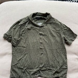 rag & bone Casual Olive Button Down Shirt
